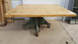 Square Table with Hydraulic Base