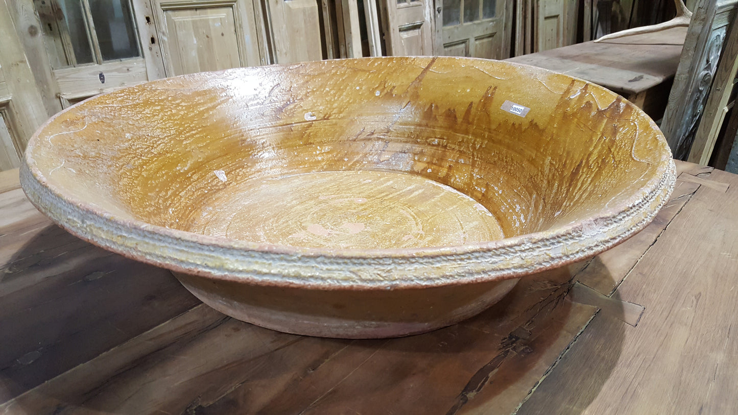Large Glazed Ceramic Bowl