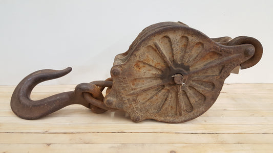 Large Double Iron Pulley