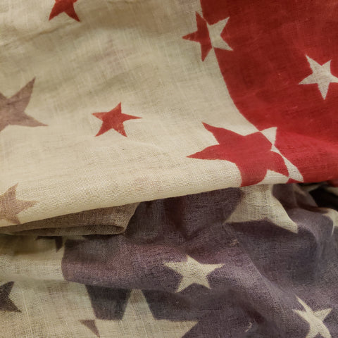 American Flag Linen Fabric