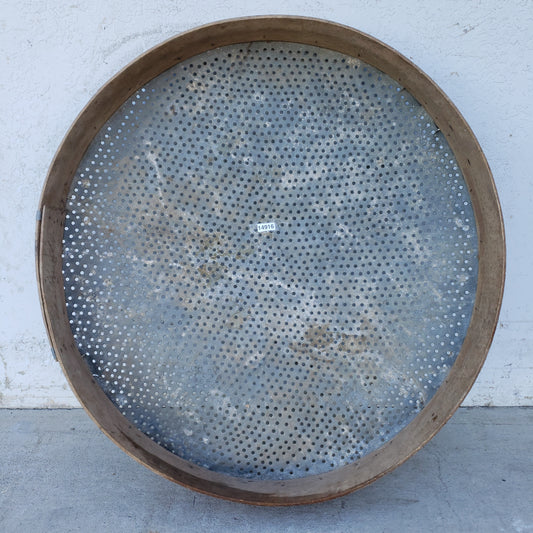 Large Round Decorative Wooden Metal Sieve / Sifter / Tamis