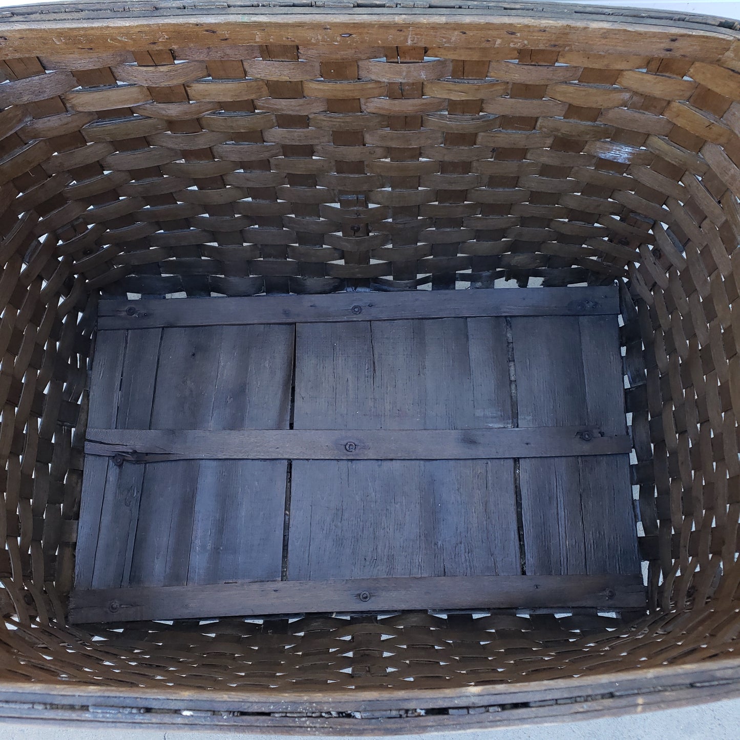 XL Dark Woven Basket - “Wausau Laundry Co.”