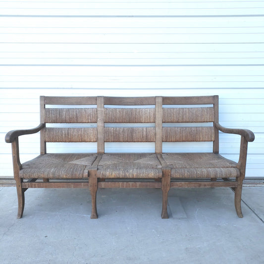 French Oak 3-Seat French Bench