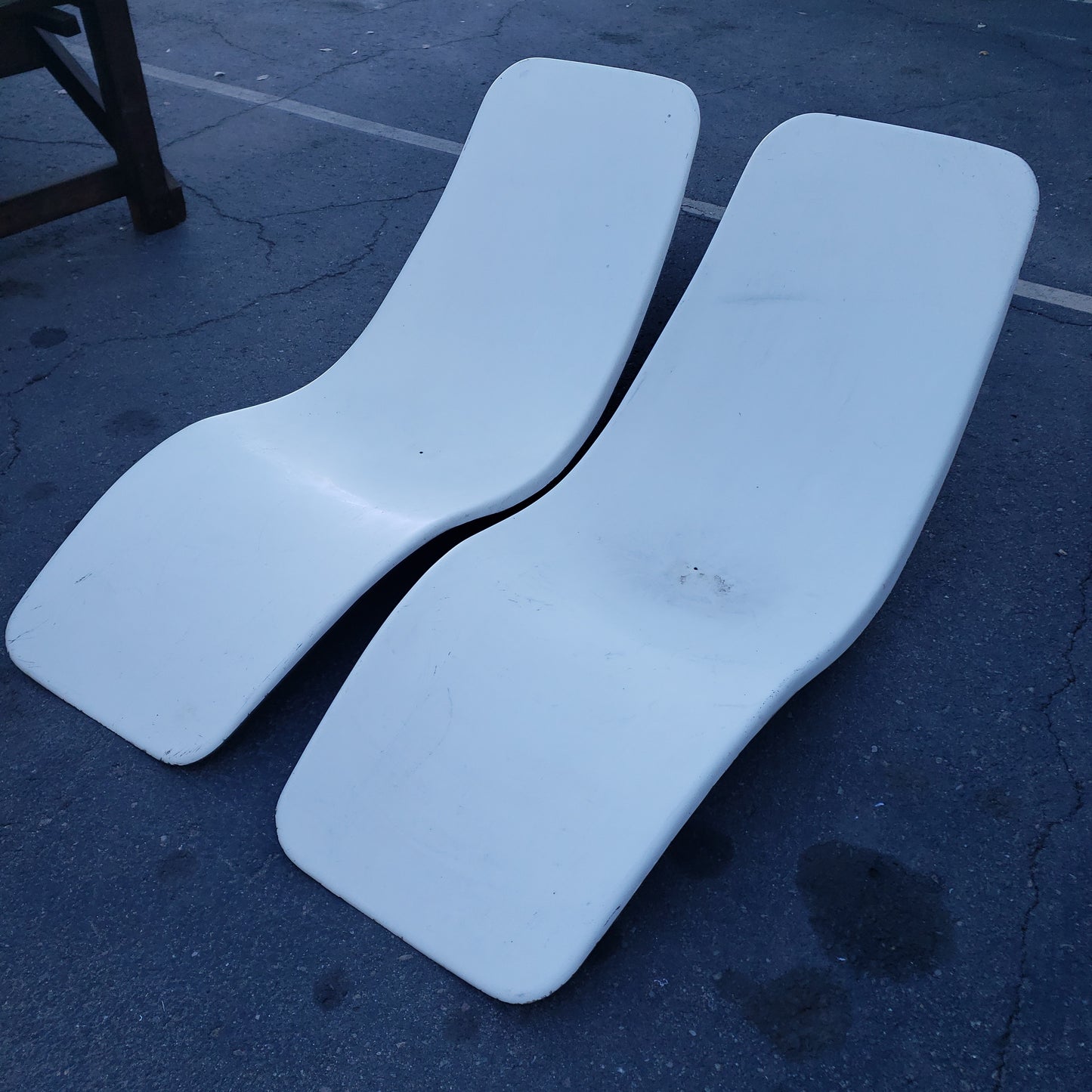 Pair of Fiberglass Pool Lounges