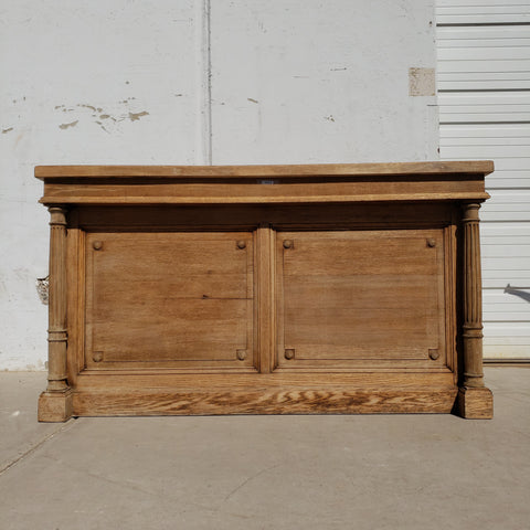 French Oak Antique Store Counter