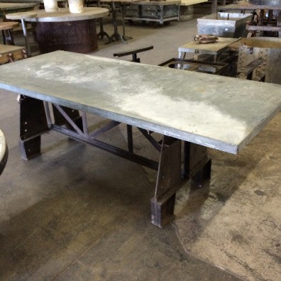 Repurposed Industrial Zinc Table