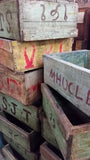 Painted Wooden Crate with Letters/Numbers