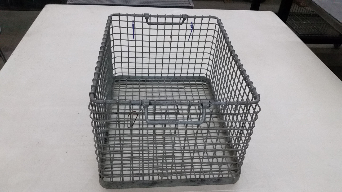 Industrial Rectangular Basket with Handles