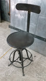 Black Iron Swivel Bar Stool