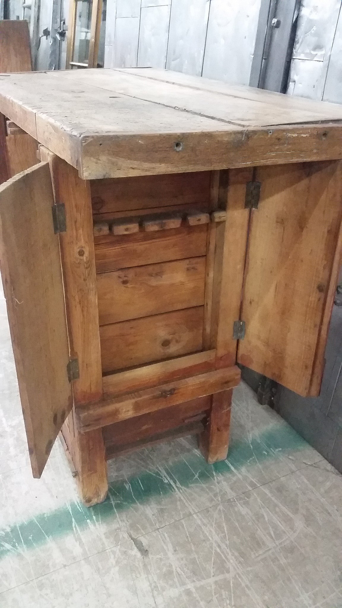 Antique Work Table w. Vise