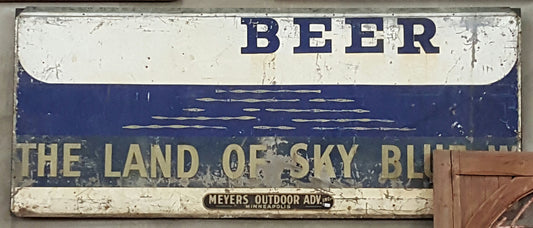 Beer, The Land of Sky Blue Metal Sign