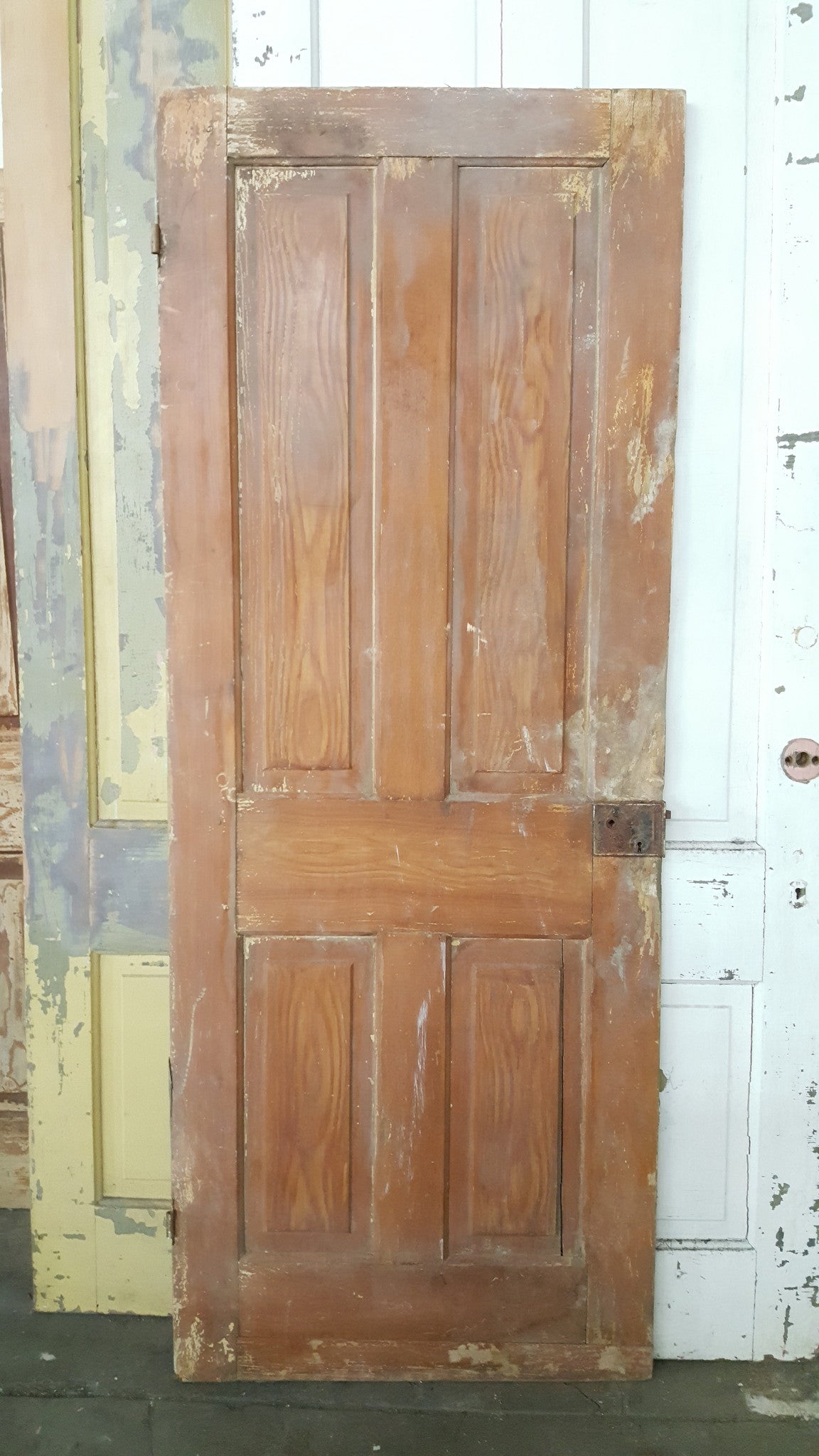 4 Panel Single Distressed Wood Door