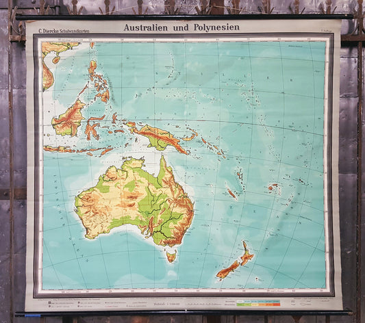German School Map of Australia/Polynesia