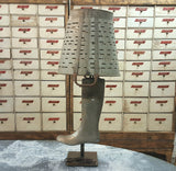 Repurposed Olive Bucket Boot Mold Table Lamp / Light