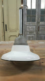 Industrial White Porcelain Pendant Light