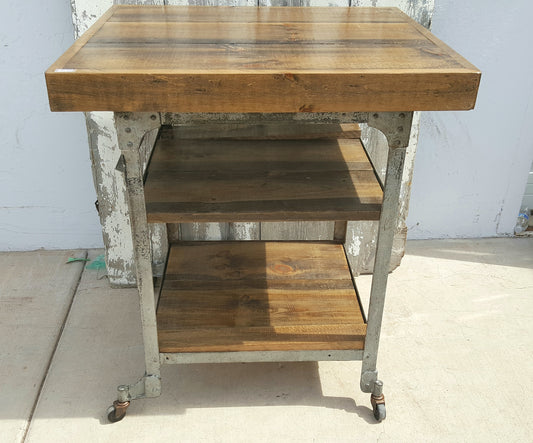 3 Tier Rolling Island Work Table