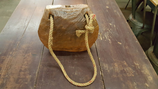 Decorative Wooden Cow Bell on Rope