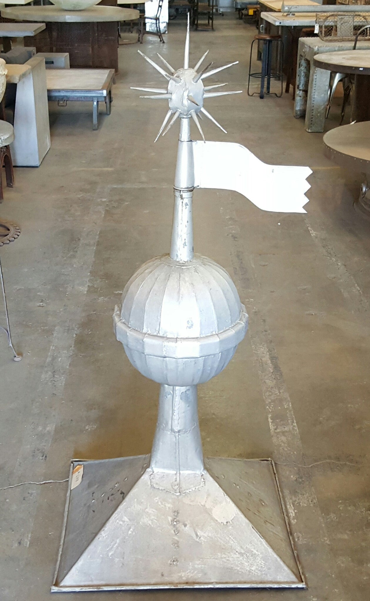 French Architectural Zinc Roof Finial