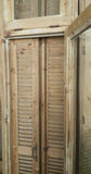 Rectangle Single Pane Window with Transom and Shutter Set