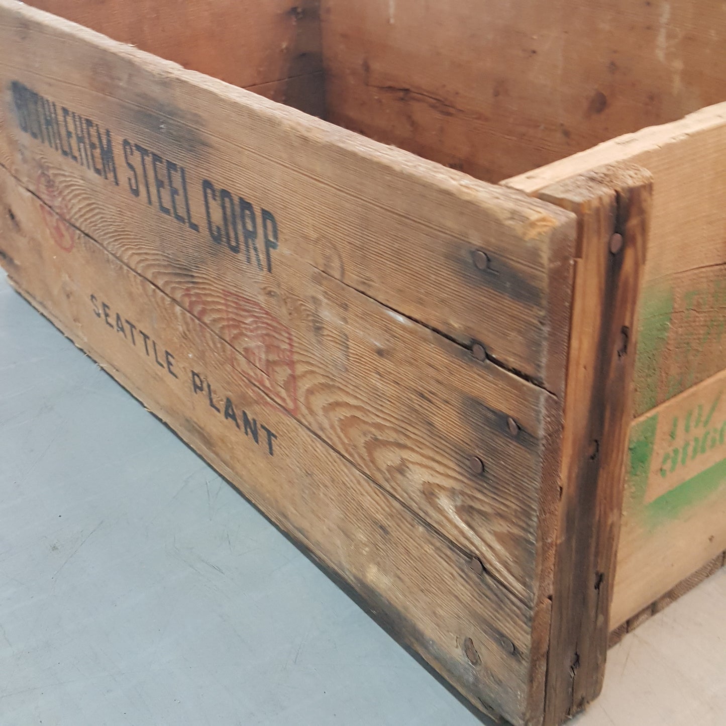 "Bethlehem Steel" Wooden Crate