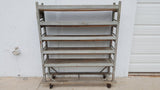 5 Tier Antique Gray Rolling Rack