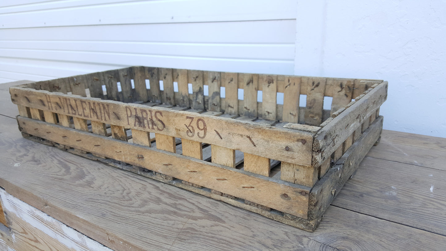 French Fruit Crate, "H. Villain, Paris"