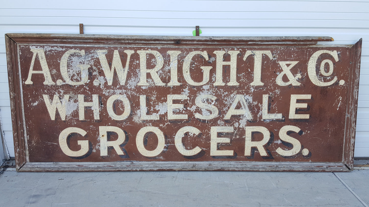 A.G. Wright Grocers Sign
