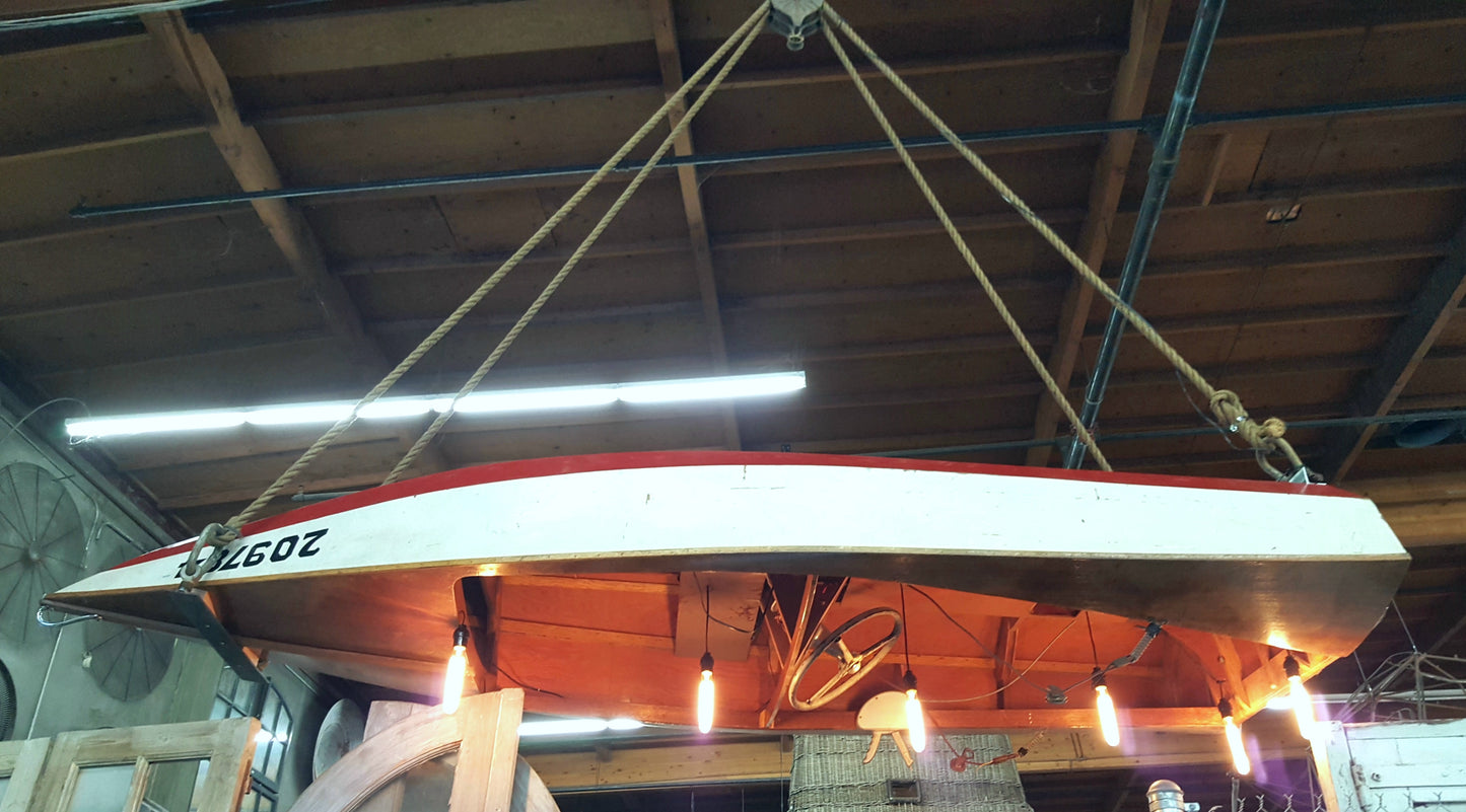 Repurposed Speed Boat Pendant Light
