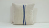 Blue Striped Grain Sack Pillowcase