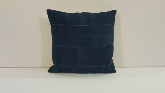 Navy Blue Batik Pillow (20x20)