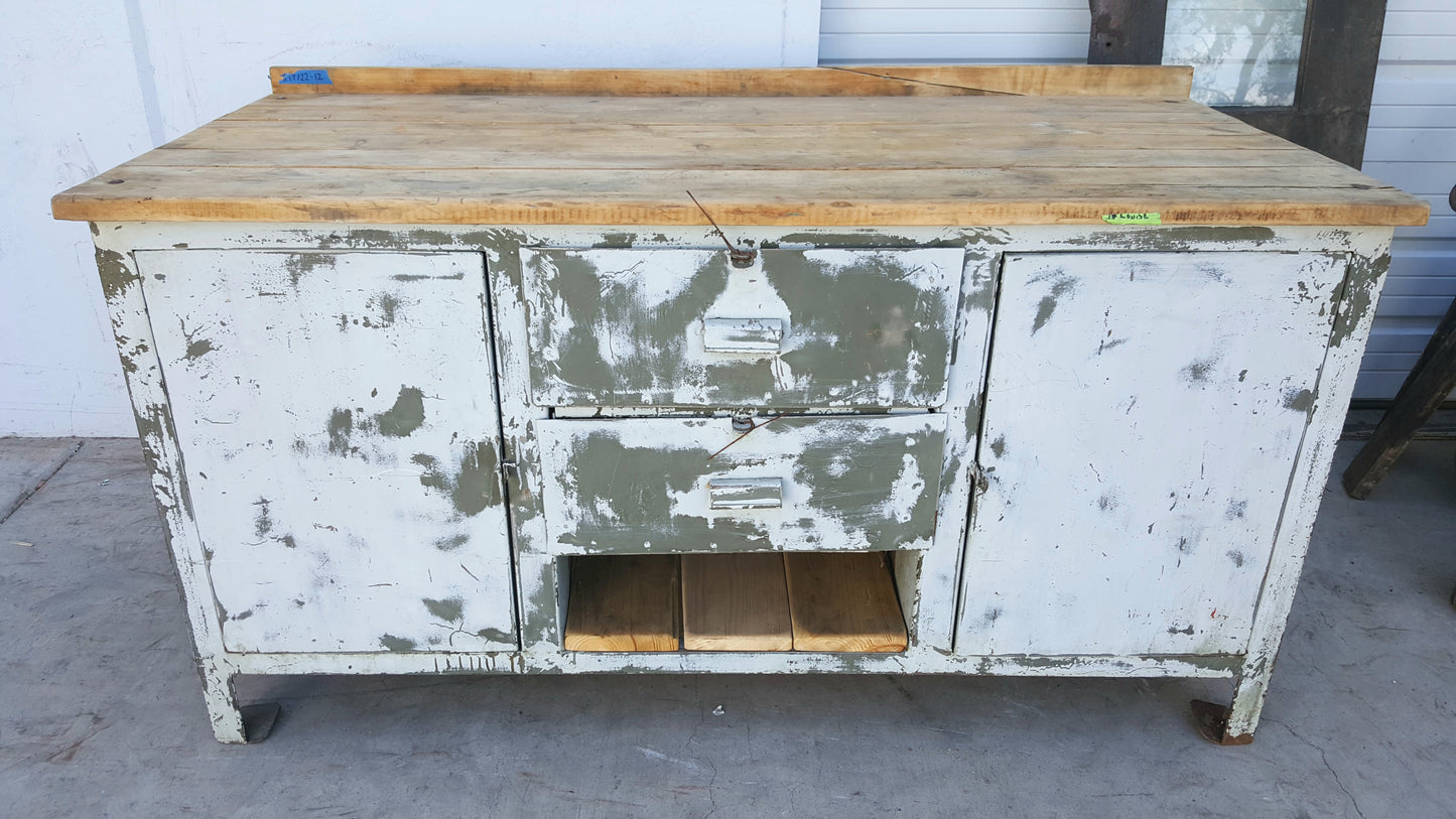 Distressed Industrial Bakery Table