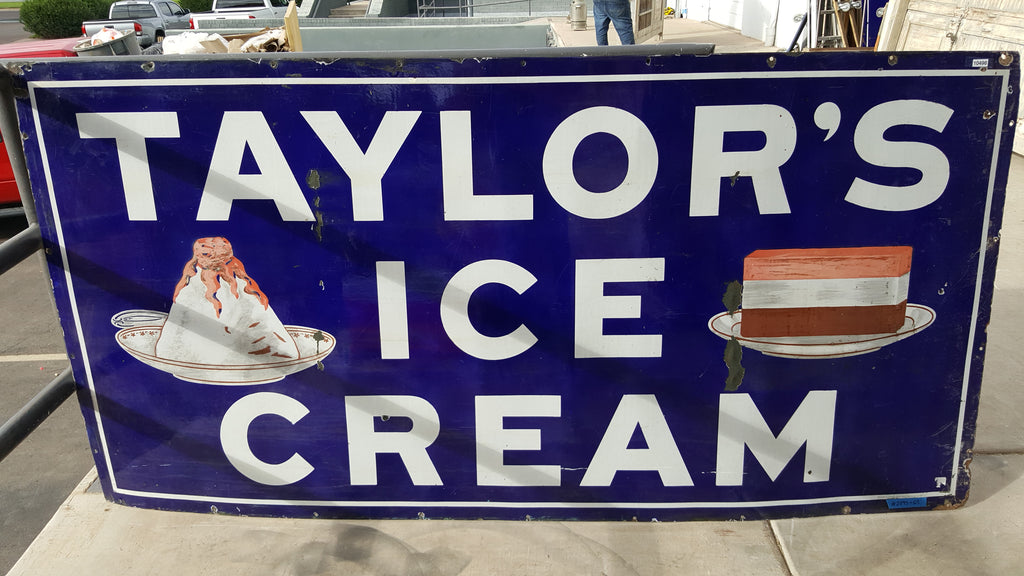 Taylor's Ice Cream Porcelain Sign