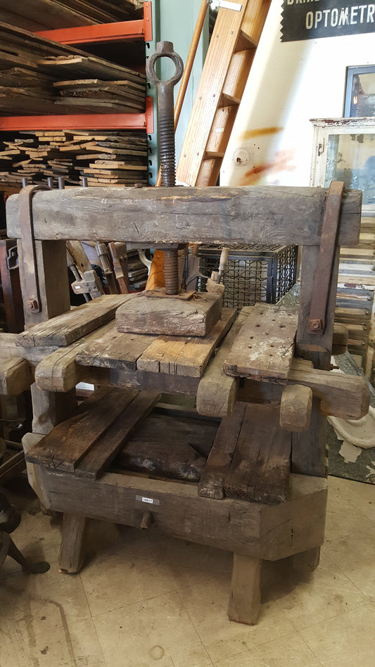 Antique Wood Fruit & Wine Press