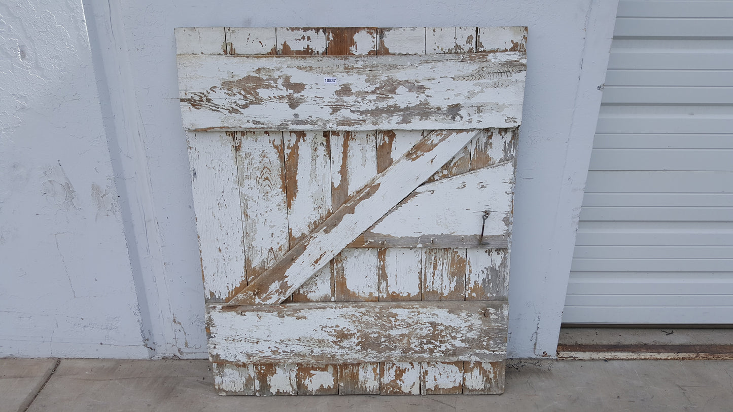 Antique Distressed White Single Barn Door