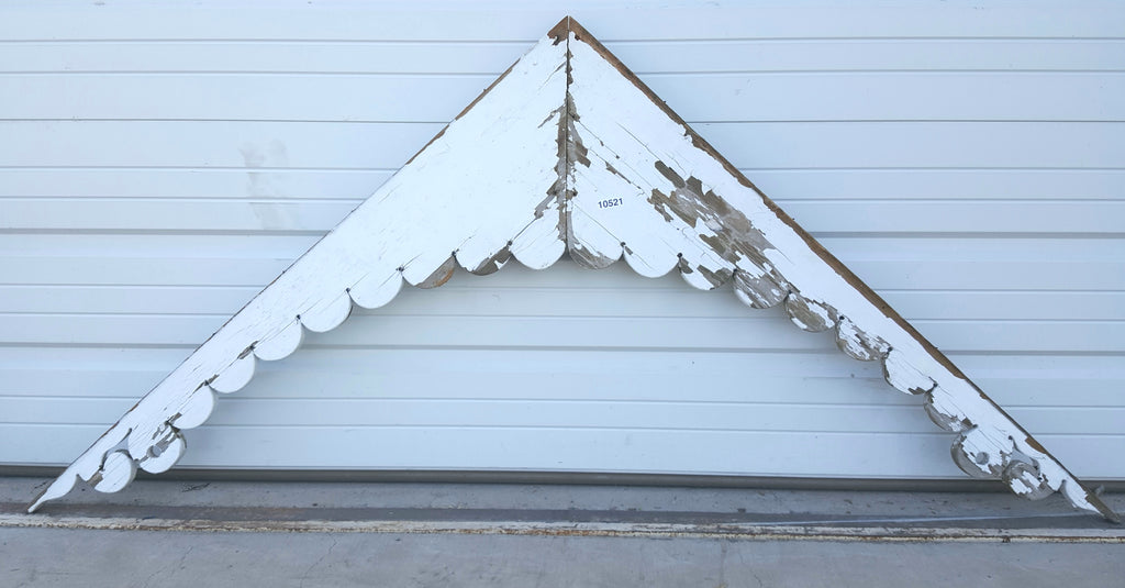 White Wooden Triangular Architectural Trim Piece