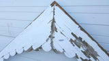 White Wooden Triangular Architectural Trim Piece