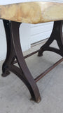 Wooden Table with Industrial Iron Base
