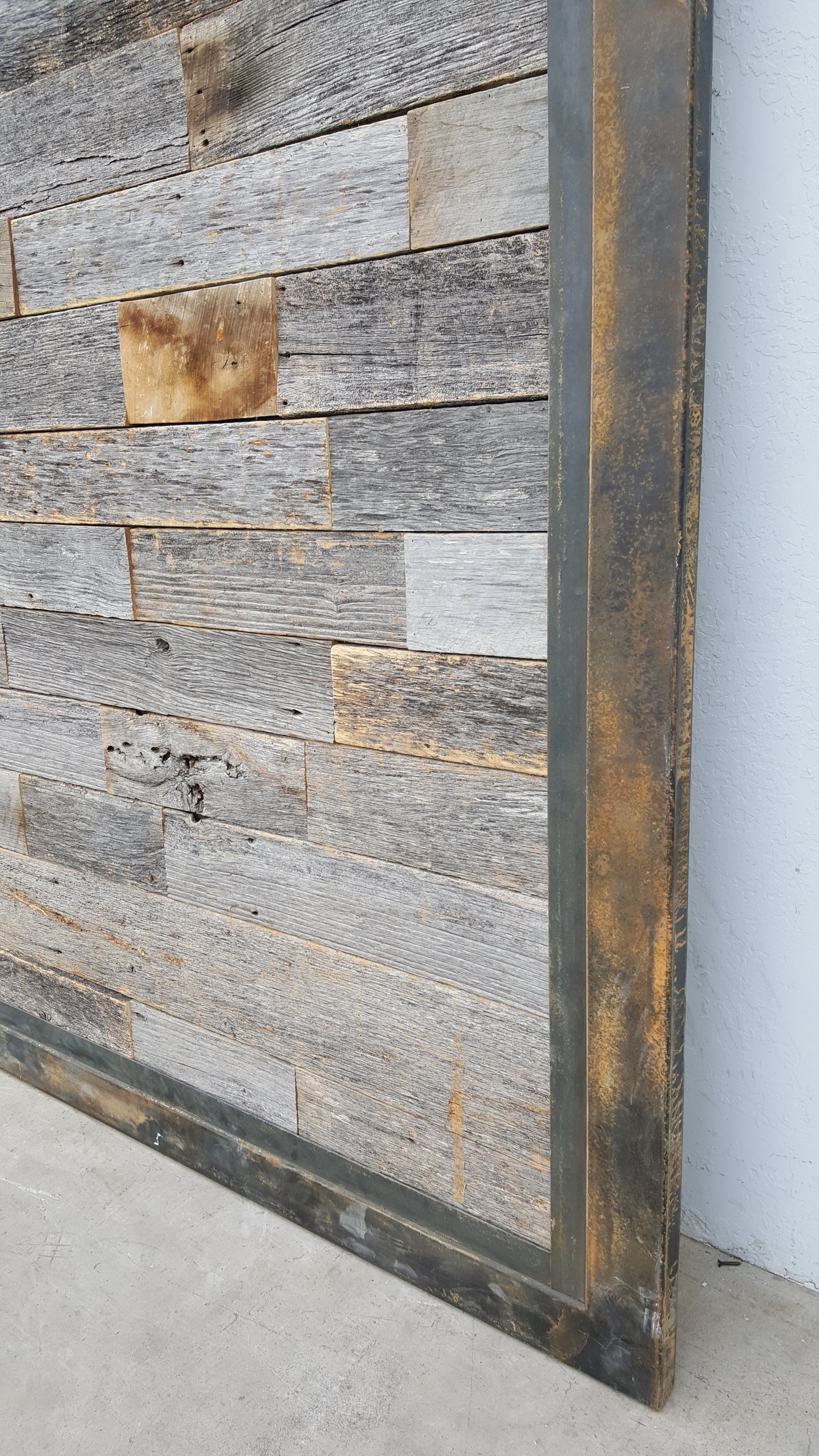 Reclaimed Tobacco Wood Single Sliding Barn Door (Hardware not included)