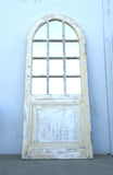 12 Pane Antique Arched Mirrored Door