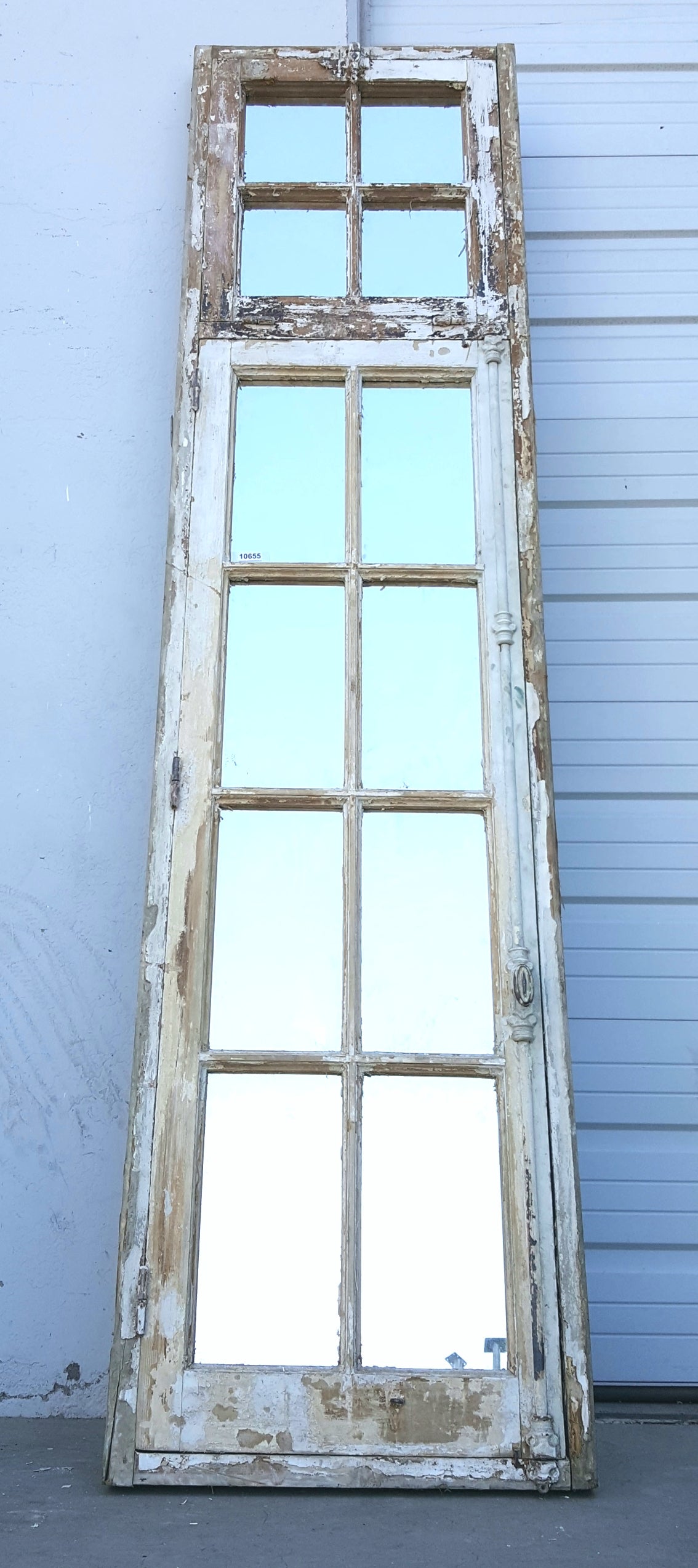 12 Pane Repurposed Rectangle Wood Mirrored Window