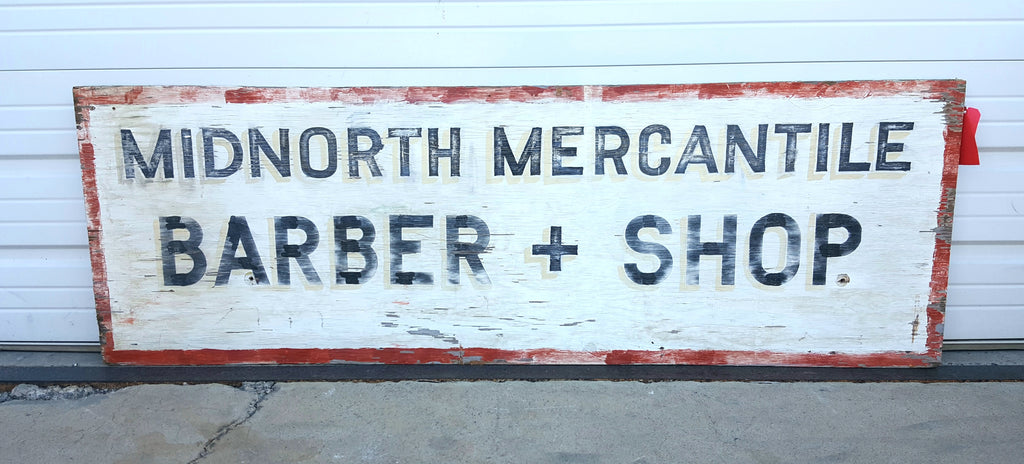 Midnorth Mercantile Barber + Shop Sign