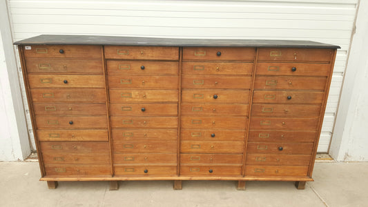 Antique Wood Cabinet with 40 Drawers