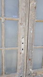 Pair of 10 Lite Distressed Antique French Doors