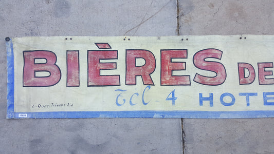 Vintage French Banner/Sign "Bieres de Chalon s/Sâone"