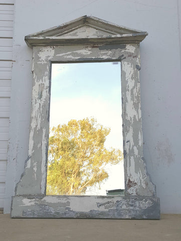 Repurposed Single Rectangle Pane Zinc Dormer Window Mirror