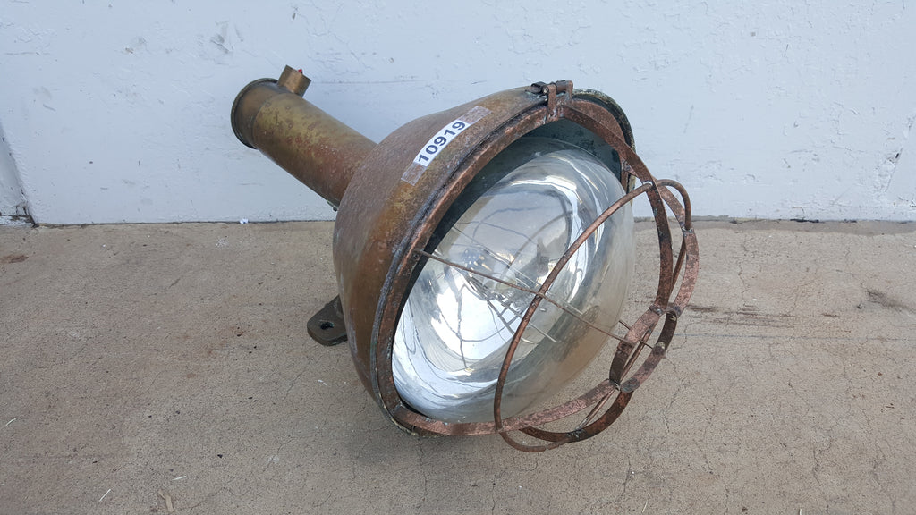 Antique Industrial Brass Light