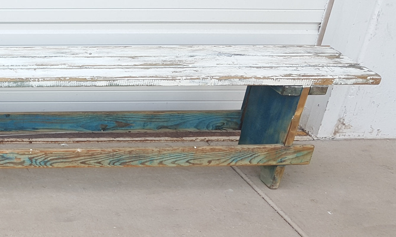 Painted Wood Bench