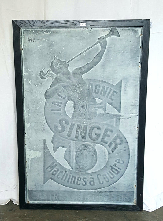 French Singer Sewing Machine Sign