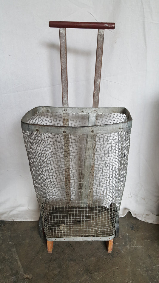 Metal Mesh 2 Wheeled Shopping Basket