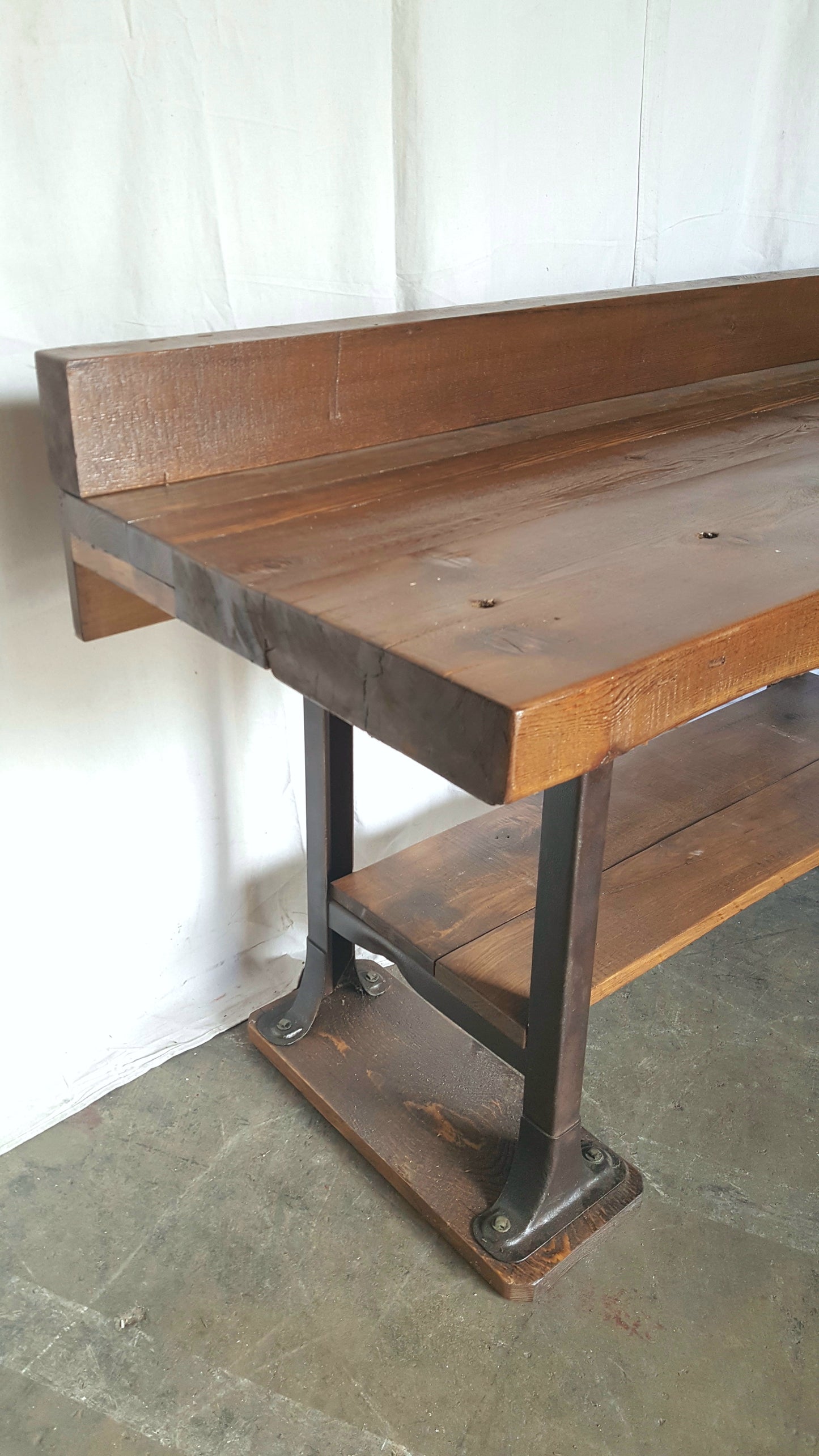 Work Table with Removable Back Piece